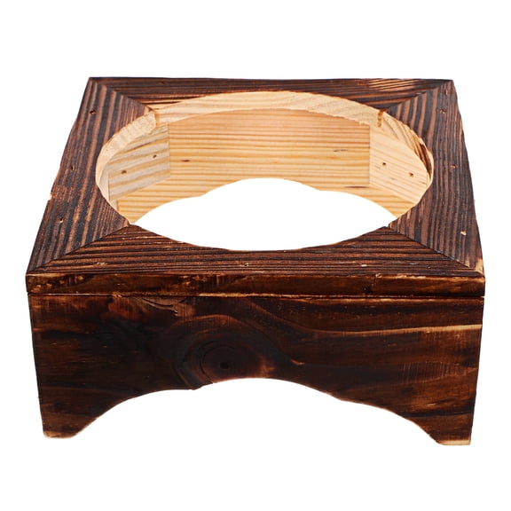 BERTDOMD Wood Pot Stand Anti Skid Kitchen Stone Pot Stand Wooden Casserole Rack for Home Restaurant (Inner Circle Diameter: 12.8cm)