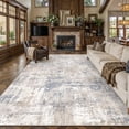 thumbnail image 1 of BERTHMEER 10'x14' Large Area Rugs for Living Room Bedroom Dining Room Farmhouse Machine Washable Non-slip, Blue Brown, 1 of 6
