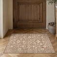 thumbnail image 1 of BERTHMEER 2'×3' Small Area Rugs for Entryway Doormats Indoor Bathroom Oriental Floral Vintage Farmhouse Machine Washable Non-slip Traditional Distressed Throw Rugs, Brown, 1 of 6