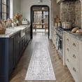 thumbnail image 1 of BERTHMEER 2.6'x8' Runner Rugs for Hallway Kitchen Bedroom Bathroom Entryway Entrance Oriental Vintage Farmhouse Machine Washable Non-slip Traditional Distressed Rugs, Navy Blue, 1 of 5