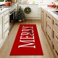 thumbnail image 1 of BERTHMEER 2'X5' Christmas Area Rug Washable Indoor Door Mat for Porch Entrance Entryway Doorway Bedroom Bathroom Kitchen Non-slip Rug,Red, 1 of 7