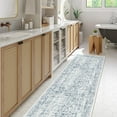 thumbnail image 1 of BERTHMEER 2'x10' Hallway Kitchen Runner Rugs for Entryway Bathroom Machine Washable Non-slip, Navy Blue, 1 of 5