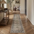thumbnail image 1 of BERTHMEER 2'x10' Washable Runner Rugs for Hallway Entrance Bedroom Entryway Kitchen Non Slip Vintage Oriental Traditional Distressed Runner Rugs,Brown, 1 of 5