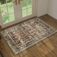 thumbnail image 1 of BERTHMEER 2'x3' Area Rugs Washable Small Rugs for indoor Entryway Bedroom Vintage Oriental Distressed Rugs, Rust, 1 of 7