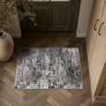 thumbnail image 1 of BERTHMEER 2'x3' Black Small Modern Abstract Area Rugs for Bathroom Bedroom Entryway Kitchen Dorm Entrance Non Slip Washable Distressed Contemporary Indoor Rugs, 1 of 8
