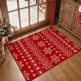 thumbnail image 1 of BERTHMEER 2'x3' Christmas Area Rugs Indoor Doormat Kitchen Bathroom Living Room Entryway Laundry Room Boho Washable Rugs Non-slip Holiday Decor Small Throw Rugs Red, 1 of 5