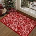 thumbnail image 1 of BERTHMEER 2'x3' Christmas Small Area Rugs Indoor Doormat Kitchen Bathroom Living Room Entryway Laundry Room Red White Non-slip Washable Holiday Throw Rugs, 1 of 4