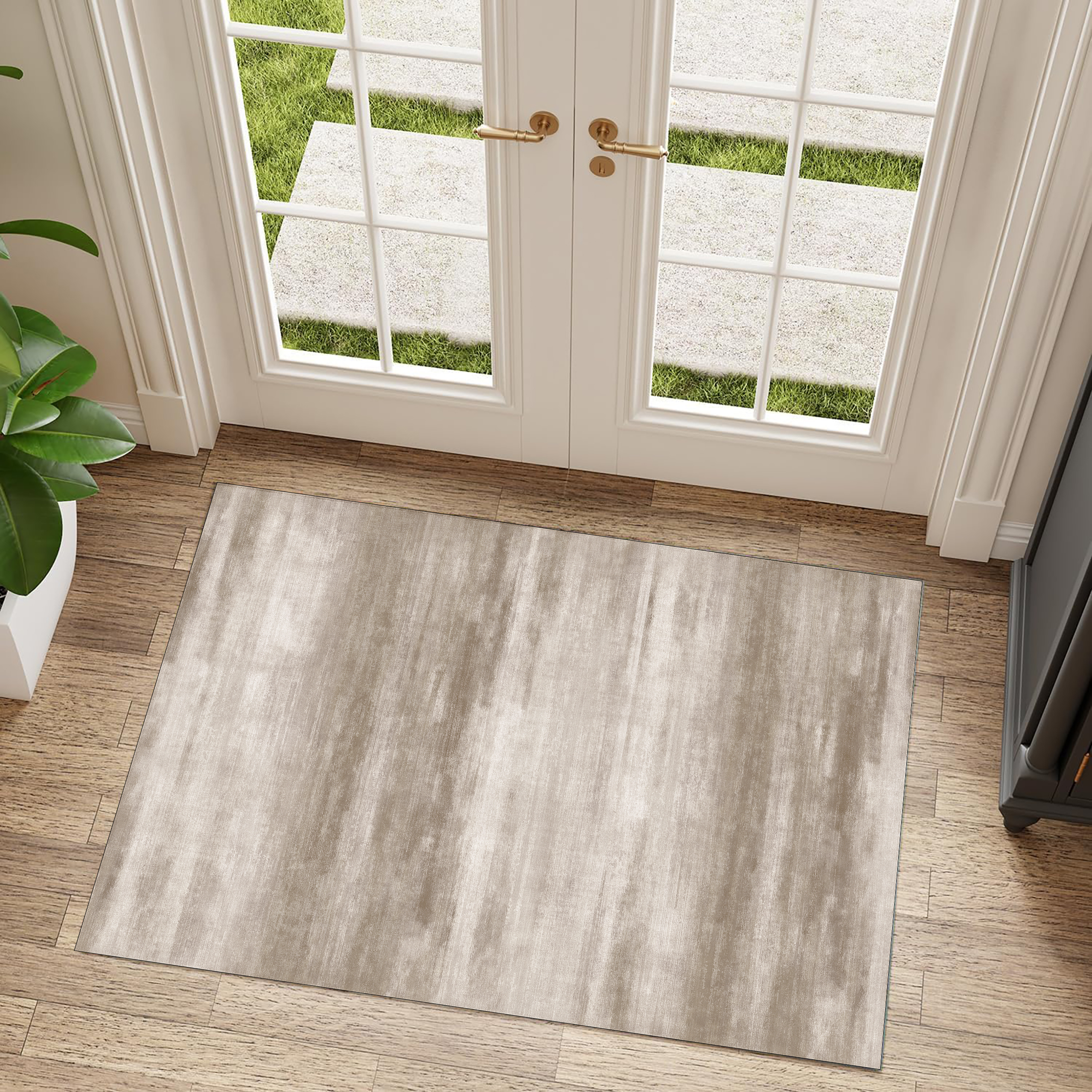 BERTHMEER 2'x3' Small Abstract Area Rugs Modern Contemporary Doormat