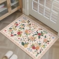 thumbnail image 1 of BERTHMEER 2'x3' Small Area Rugs for Bathroom Bedroom Entryway Kitchen Entrance Dorm Non Slip Washable Pink Floral Vintage Traditional Oriental Accent Flower Rugs, Multicolor, 1 of 8