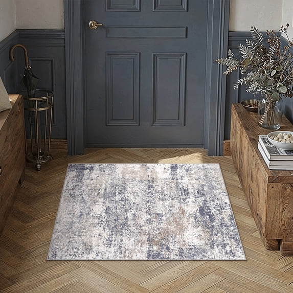BERTHMEER 2'x3' Small Area Rugs for Entryway indoor Machine Washable Non-slip, Blue