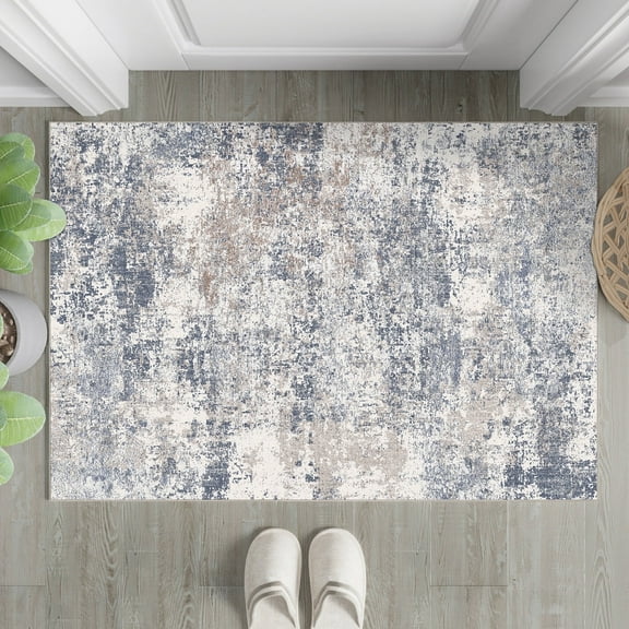 BERTHMEER 2'x3' Small Area Rugs for Entryway indoor Machine Washable Non-slip, Blue