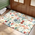 thumbnail image 1 of BERTHMEER 2'x3' Small Beige Floral Area Rugs for Bathroom Bedroom Entryway Kitchen Dorm Entrance Non Slip Washable Vintage Oriental Flower Rugs, 1 of 6