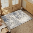 thumbnail image 1 of BERTHMEER 2'x3' Small Contemporary Area Rugs for Bathroom Bedroom Entryway Kitchen Dorm Entrance Non Slip Washable Modern Abstract Distressed Indoor Rugs, Blue Brown, 1 of 2