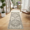 thumbnail image 1 of BERTHMEER 2'x6' Gray Runner Rugs for Hallway Kitchen Entryway Washable Vintage Runner Rugs Non-slip, 1 of 4