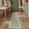 thumbnail image 1 of BERTHMEER 2'x6' Green Washable Runner Rugs for Hallway Bathroom Bedroom Entryway Kitchen Non Slip Vintage Oriental Distressed Runner Rugs, 1 of 6