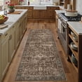 thumbnail image 1 of BERTHMEER 2'x6' Red Brown Runner Rugs for Hallway Corridor Dorm Kitchen Entrance Entryway Bedroom Washable Vintage Traditional Non-slip Runner Rugs, 1 of 6