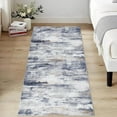 thumbnail image 1 of BERTHMEER 2'x6'Runner Rug Abstract Hallway Entryway Kitchen Living Room Bedroom Indoor Rug Non-Slip Machine Washable Rug,Blue&Golden, 1 of 5