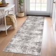 thumbnail image 1 of BERTHMEER 2'x6' Runner Rug Abstract Porch Hallway Entryway Kitchen Living Room Bedroom Runner,Non-Slip Machine Washable Rug,Gray, 1 of 6