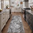 thumbnail image 1 of BERTHMEER 2'x6' Runner Rugs Abstract Contemporary for Hallway Entryway Entrance Bathroom Bedroom Kitchen Non Slip Washable Modern Indoor Runner Rugs,Black Golden, 1 of 4