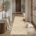 thumbnail image 1 of BERTHMEER 2'x6' Runner Rugs for Hallway Bathroom Bedroom Entryway Non Slip Washable Geometric Checkered Rhombus Pattern Rugs Beige Modern Contemporary Runner Rugs, 1 of 6
