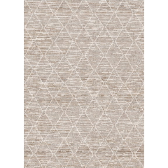 BERTHMEER 2'x6' Runner Rugs for Hallway Bathroom Bedroom Entryway Non Slip Washable Geometric Checkered Rhombus Pattern Rugs Brown Modern Contemporary Runner Rugs