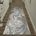 thumbnail image 1 of BERTHMEER 2'x6' Runner Rugs for Hallway Kitchen Bathroom Living Room Entryway Laundry Room Washable Non-slip Abstract Contemporary Runner Rugs,Blue Golden and Gray, 1 of 6