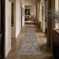 thumbnail image 1 of BERTHMEER 2'x6' Runner Rugs for Hallway Kitchen Entryway Bedroom Bathroom Entrance Oriental Floral Vintage Farmhouse Machine Washable Non-slip Traditional Distressed Rugs, Coffee Brown, 1 of 7