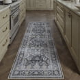 thumbnail image 1 of BERTHMEER 2'x6' Runner Rugs for Hallway Entryway Bathroom Bedroom Kitchen Non Slip Washable Black Vintage Oriental Traditional Distressed Runner Rugs, 1 of 6