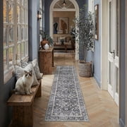 BERTHMEER 2'x6' Navy Blue Runner Rugs for Hallway Kitchen Entryway Bathroom Bedroom Washable Non-slip