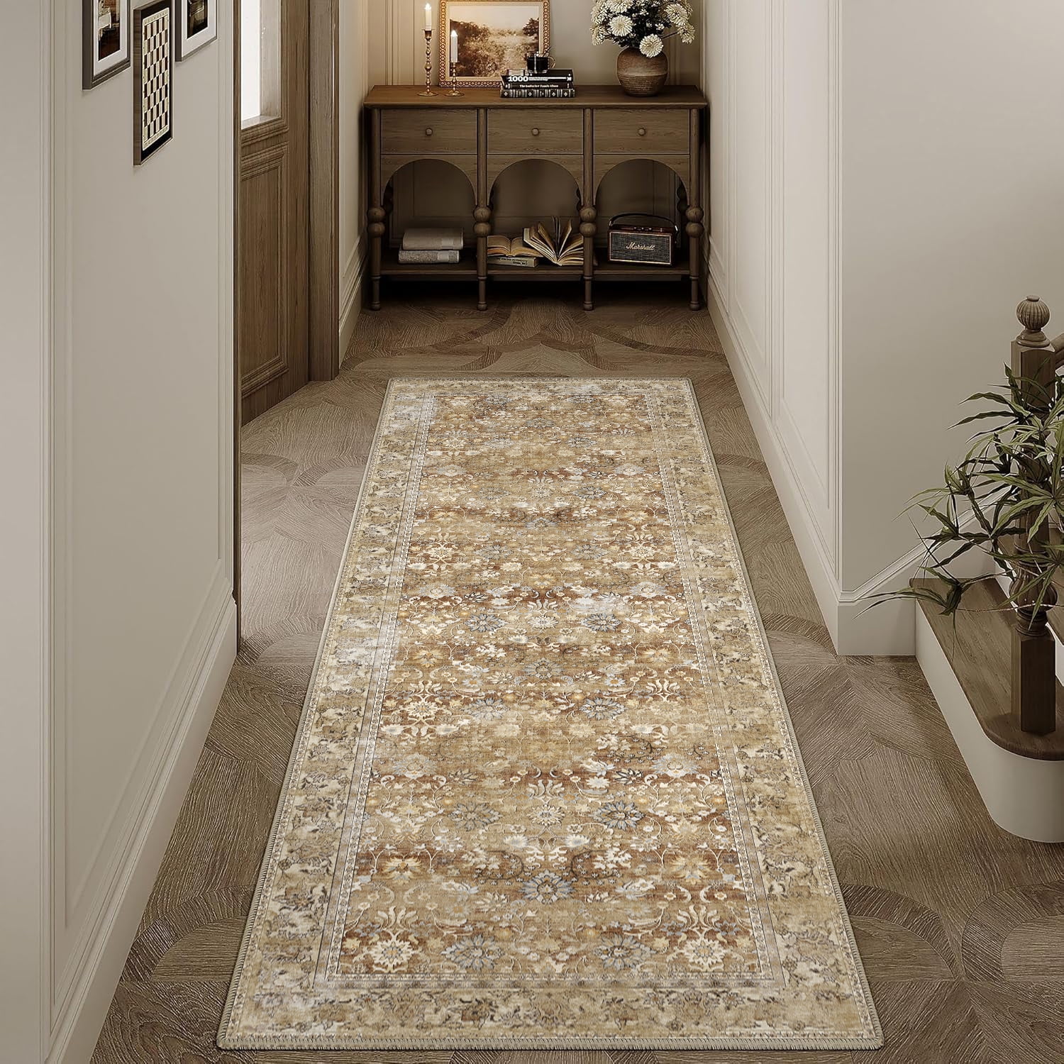 Taupe Entry Rug BERTHMEER 2'x6' Runner Rugs for Hallway Kitchen Entryway Bathroom ...