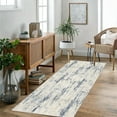 thumbnail image 1 of BERTHMEER 2'x6' Runner Rugs for Hallway Kitchen Entryway Bedroom Non-slip Washable Abstract Rugs,Blue&Beige, 1 of 5