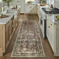 thumbnail image 1 of BERTHMEER 2'x6' Runner Rugs for Hallway Kitchen Entryway Doormats indoor Machine Washable Non-slip, Rust, 1 of 8