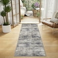 thumbnail image 1 of BERTHMEER 2'x6' Runner Rugs for Hallway Kitchen Entryway Washable Non-slip, Navy Brown, 1 of 3