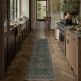 thumbnail image 1 of BERTHMEER 2'x6' Washable Runner Rugs for Hallway Bathroom Bedroom Entryway Kitchen Non Slip Vintage Oriental Traditional Distressed Indoor Runner Rugs,Deep Green, 1 of 4