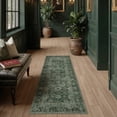 thumbnail image 1 of BERTHMEER 2'x6' Washable Runner Rugs for Hallway Entryway Bathroom Bedroom Kitchen Non Slip Green Vintage Oriental Traditional Distressed Runner Rugs, 1 of 6