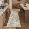 thumbnail image 1 of BERTHMEER 2'x6' Washable Runner Rugs for Hallway Kitchen Entryway Bedroom Non-slip Abstract Rugs,Brown&Yellow, 1 of 6