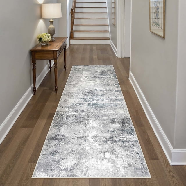 BERTHMEER 2'x6' Washable Runner Rugs for Hallway Kitchen Entryway Non-slip, Blue Multi