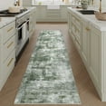 thumbnail image 1 of BERTHMEER 2'x8' Abstract Runner Rugs Contemporary for Hallway Entryway Entrance Bathroom Bedroom Kitchen Non Slip Washable Modern Indoor Runner Rugs,Green, 1 of 5