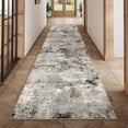thumbnail image 1 of BERTHMEER 2'x8' Abstract Runner Rugs Contemporary for Hallway Entryway Entrance Bathroom Bedroom Kitchen Non Slip Washable Modern Indoor, Brown, 1 of 1