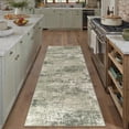 thumbnail image 1 of BERTHMEER 2'x8' Abstract Runner Rugs Contemporary for Hallway Entryway Entrance Bathroom Bedroom Kitchen Non Slip Washable Modern Indoor,Green, 1 of 2