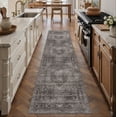 thumbnail image 1 of BERTHMEER 2'x8' Runner Rugs for Hallway Bedroom Entryway Kitchen Office Indoor Vintage Traditional Distressed Rugs Washable Non-slip,Brown Carpets, 1 of 7