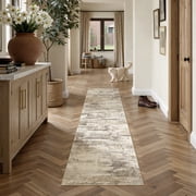 BERTHMEER 2'x8' Runner Rugs Entryway Kitchen Hallway Living Room Bedroom Abstract Rugs Non-Slip Machine Washable Rugs,Br