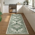 thumbnail image 1 of BERTHMEER 2'x8' Runner Rugs for Hallway Bathroom Kitchen Rugs Non Skid Washable Bedroom Entryway Green Vintage Entrance Oriental Traditional Distressed Runner Rugs, 1 of 4