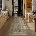 thumbnail image 1 of BERTHMEER 2'x8' Runner Rugs for Hallway Entryway Bathroom Bedroom Kitchen Non Skid Washable Brown Vintage Oriental Traditional Distressed Accent Runner Rugs, 1 of 5