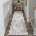thumbnail image 1 of BERTHMEER 2'x8' Runner Rugs for Hallway Entryway Bathroom Bedroom Kitchen Non Skid Washable Gray Vintage Oriental Traditional Distressed Accent Runner Rugs, 1 of 6