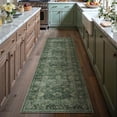 thumbnail image 1 of BERTHMEER 2'x8' Runner Rugs for Hallway Entryway Bathroom Bedroom Kitchen Non Skid Washable Green Vintage Oriental Traditional Distressed Accent Runner Rugs, 1 of 6