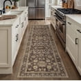 thumbnail image 1 of BERTHMEER 2'x8' Runner Rugs for Hallway Entryway Bathroom Bedroom Laundry Kitchen Non Skid Washable Brown Vintage Oriental Traditional Distressed Accent Runner Rugs, 1 of 7