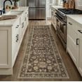 thumbnail image 1 of BERTHMEER 2'x8' Runner Rugs for Hallway Entryway Bathroom Bedroom Laundry Kitchen Non Skid Washable Brown Vintage Oriental Traditional Distressed Accent Runner Rugs, 1 of 6