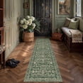 thumbnail image 1 of BERTHMEER 2'x8' Runner Rugs for Hallway Entryway Bathroom Bedroom Laundry Kitchen Non Skid Washable Green Vintage Oriental Traditional Distressed Accent Runner Rugs, 1 of 6