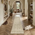 thumbnail image 1 of BERTHMEER 2'x8' Runner Rugs for Hallway Kitchen Entryway Entrance Dorm Laundry Bedroom Living Room Washable Oriental Vintage Non-slip Runner Rugs,Beige, 1 of 6
